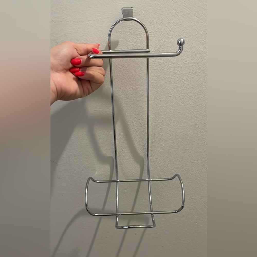 Silver Metal Towel Holder